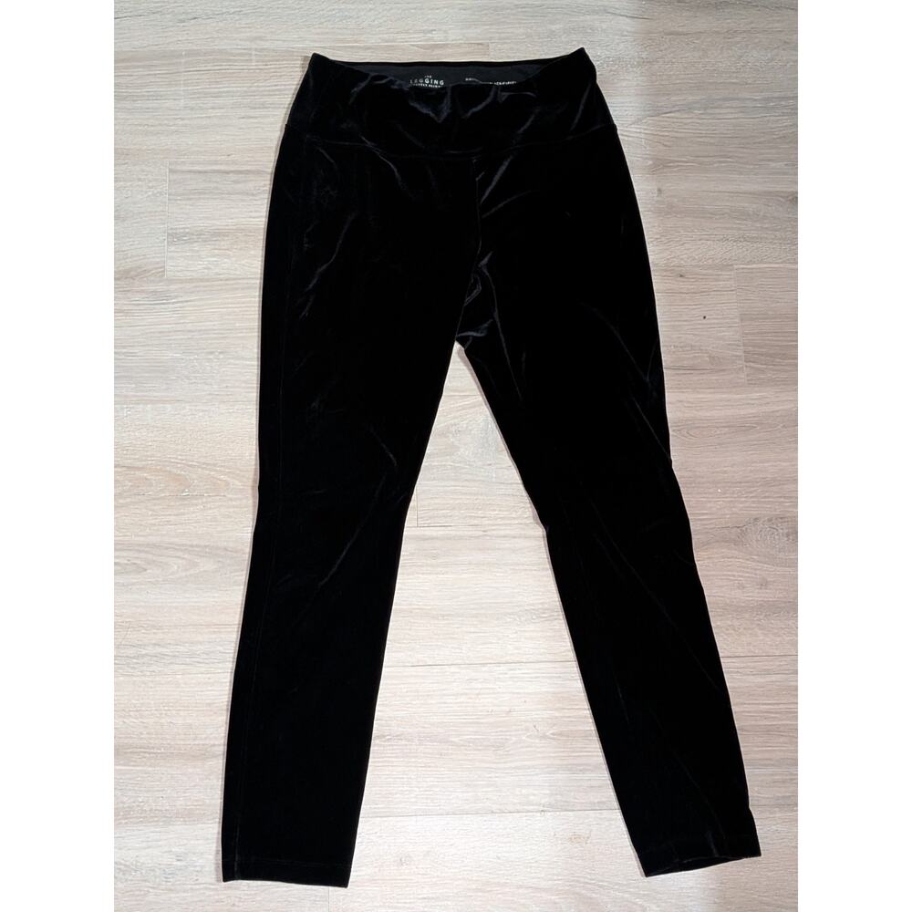 White House Black Market The Legging Womens Black Velour Slimming Leggings M
